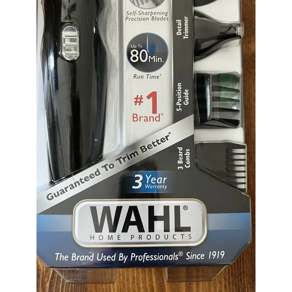 New Wahl All-in-One Rechargeable Beard Trimmer 9685-200 Cordless Grooming Kit